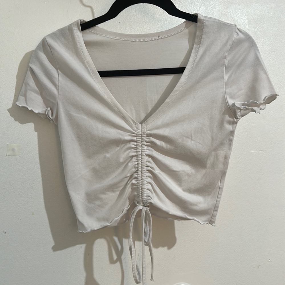 Cute white crop top small SHEIN